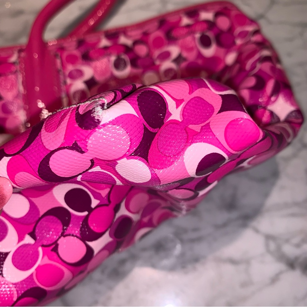 💕COACH POPPY TOTE💕BEAUTIFUL BRIGHT HANDBAG💕SUPER CLEAN!! - Picture 10 of 13